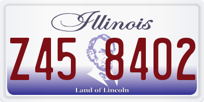 IL license plate Z458402