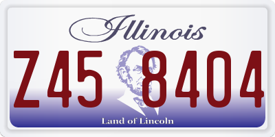 IL license plate Z458404
