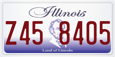 IL license plate Z458405