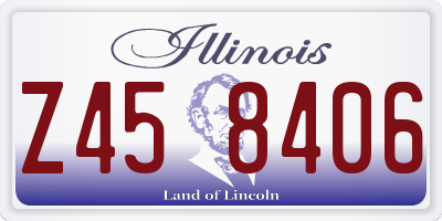 IL license plate Z458406