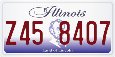 IL license plate Z458407