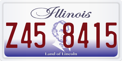 IL license plate Z458415