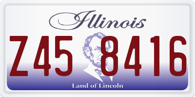 IL license plate Z458416