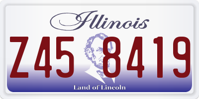 IL license plate Z458419