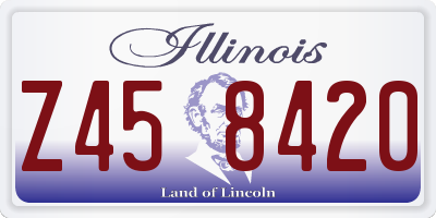 IL license plate Z458420