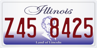 IL license plate Z458425