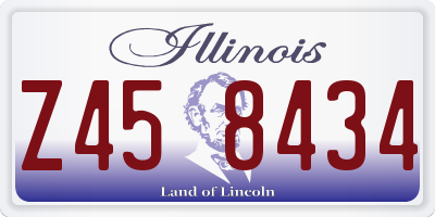 IL license plate Z458434