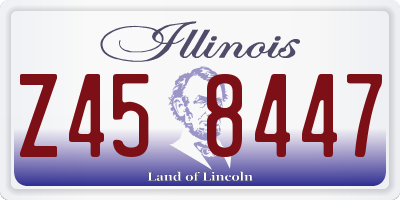 IL license plate Z458447
