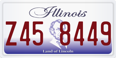 IL license plate Z458449