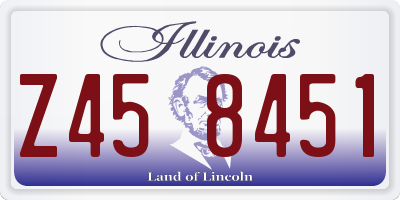 IL license plate Z458451
