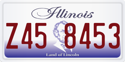 IL license plate Z458453