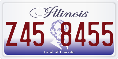IL license plate Z458455