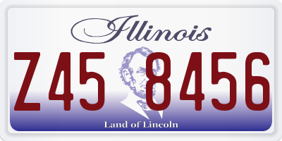 IL license plate Z458456