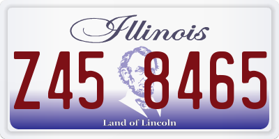 IL license plate Z458465