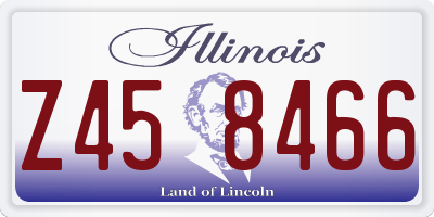 IL license plate Z458466