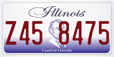 IL license plate Z458475