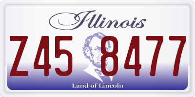 IL license plate Z458477