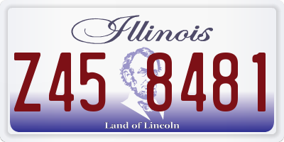 IL license plate Z458481