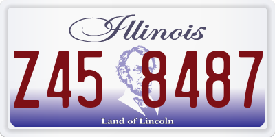 IL license plate Z458487