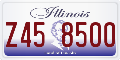 IL license plate Z458500
