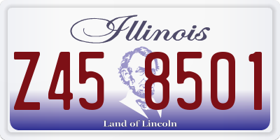 IL license plate Z458501