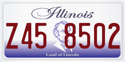 IL license plate Z458502