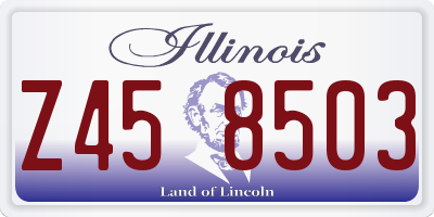 IL license plate Z458503