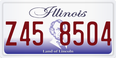 IL license plate Z458504