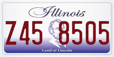 IL license plate Z458505