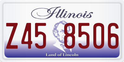 IL license plate Z458506