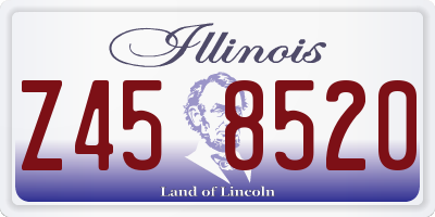 IL license plate Z458520