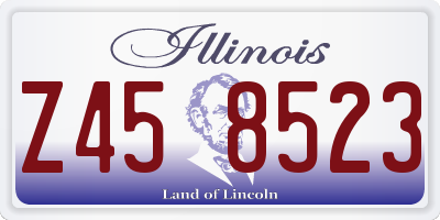 IL license plate Z458523