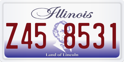 IL license plate Z458531