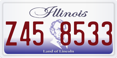 IL license plate Z458533