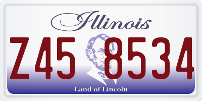 IL license plate Z458534