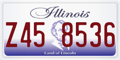 IL license plate Z458536