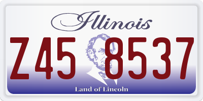 IL license plate Z458537