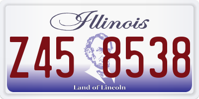IL license plate Z458538