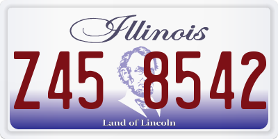 IL license plate Z458542