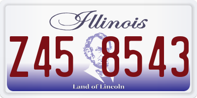 IL license plate Z458543