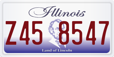IL license plate Z458547