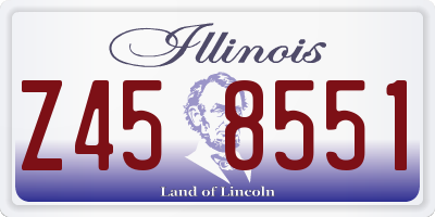 IL license plate Z458551