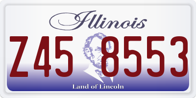 IL license plate Z458553
