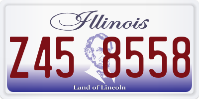IL license plate Z458558