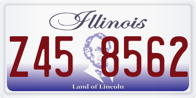 IL license plate Z458562