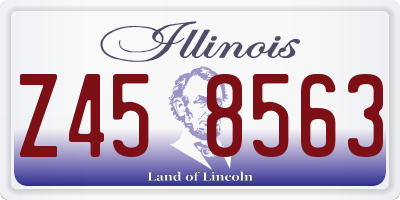 IL license plate Z458563