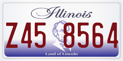 IL license plate Z458564