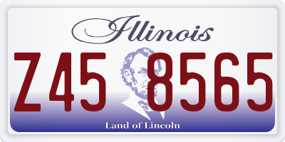 IL license plate Z458565