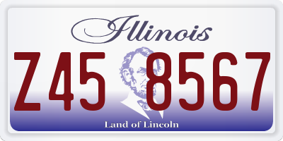 IL license plate Z458567