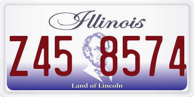 IL license plate Z458574